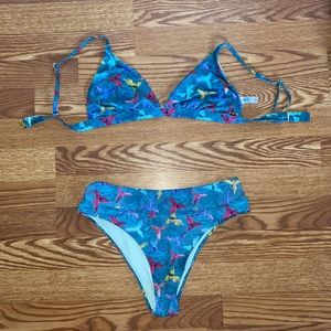 La vie un rose two pieces tropical bikini